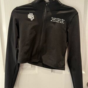 Darc sport wolves crop Women's Black Zip-Up jacket